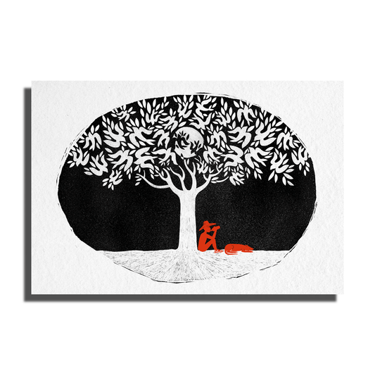 Arbol - Grabado Sobre Papel Canson